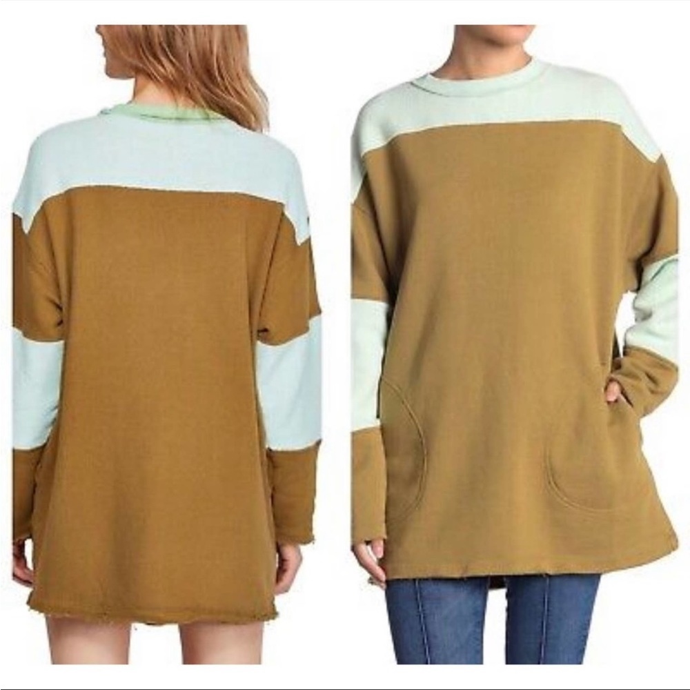 Free People Jordan Color Block Pullover